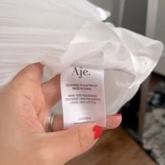 Aje Sculptura Expressive Pleated Organza Maxi Dress White Bridal NEW with tag - Picture 4 of 15